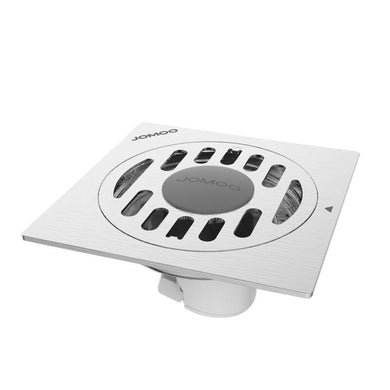 JOMOO Floor square drain with odour anti-smell valve, stainless steel for dry locations 100 x 100 mm brushed finish