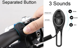 Electric Bike Bell Horn for Road Bike, Mountain Bike, BMX, Scooters, USB Rechargeable