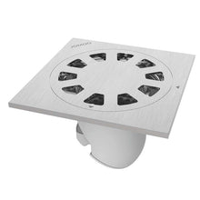 Load image into Gallery viewer, JOMOO Floor square drain with odour anti-smell valve, stainless steel for dry locations 120 X 120 mm brushed finish