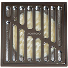 Load image into Gallery viewer, JOMOO Floor square drain with odour anti-smell valve, refined copper chrome plated for dry locations 100 x 100 mm chrome finish grate